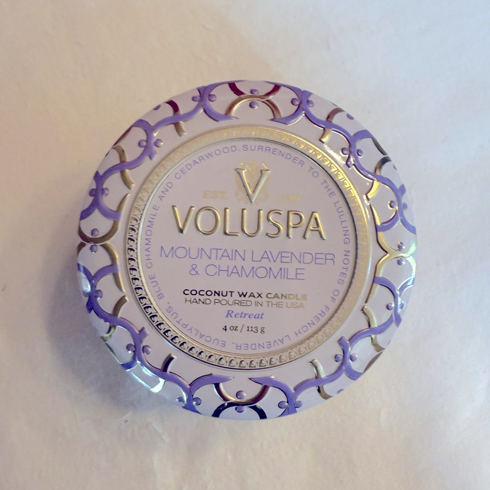 🕯️ NEW Voluspa Mountain Lavender & Chamomile Candle - Never Used! 🕯️